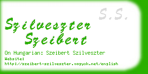 szilveszter szeibert business card